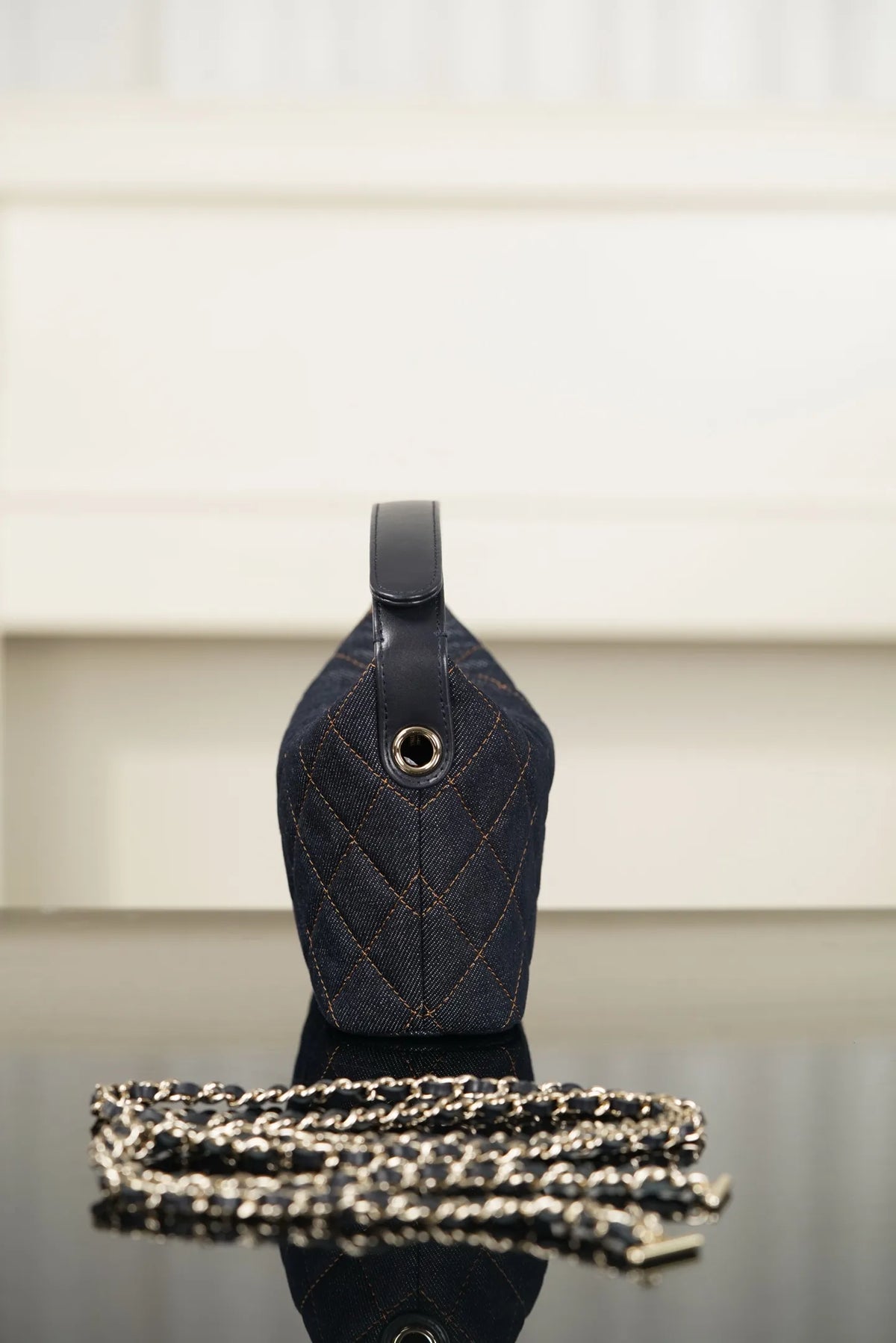 Chanel 26P Lunch Box Bag Dark Denim Blue 26030801