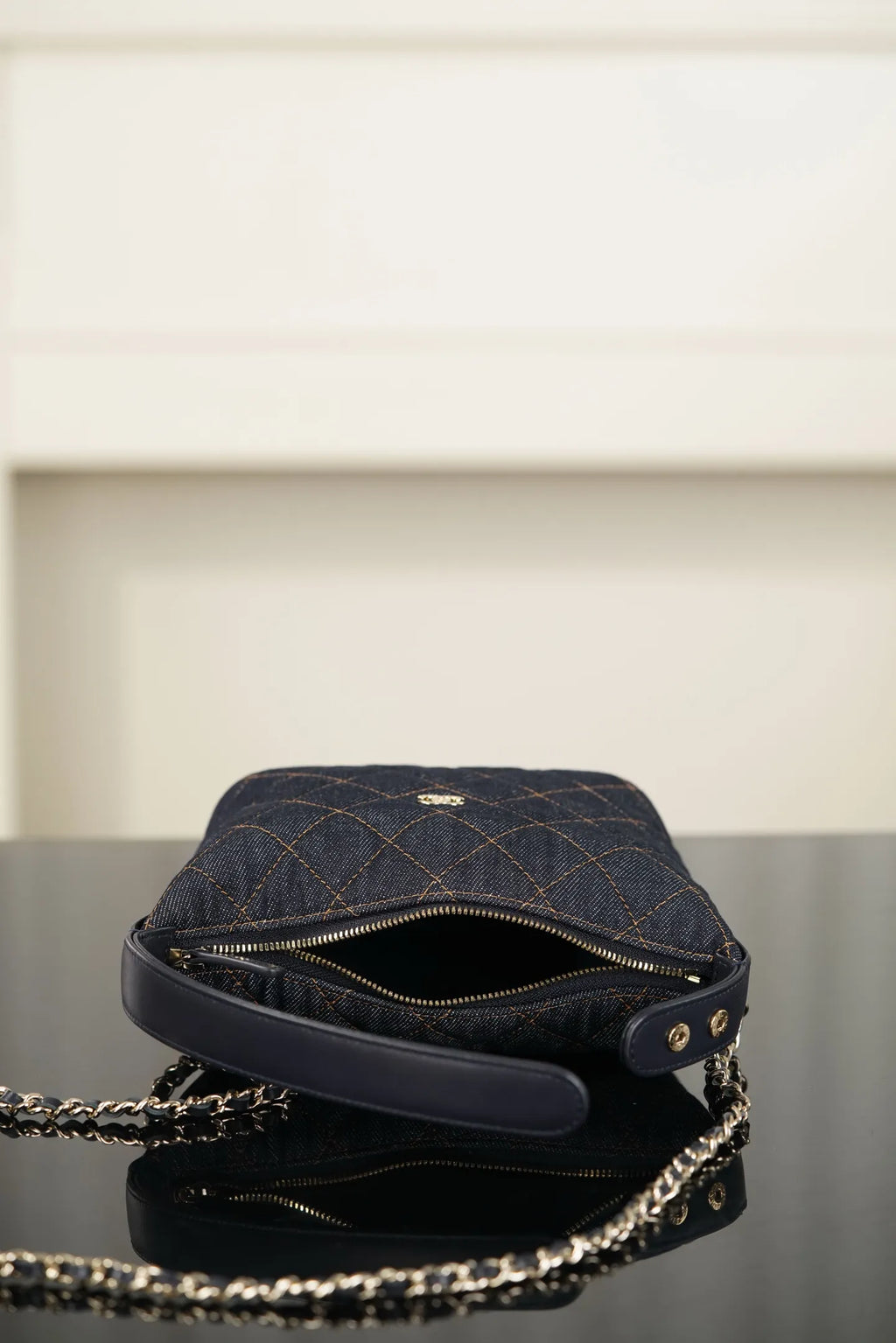 Chanel 26P Lunch Box Bag Dark Denim Blue 26030801