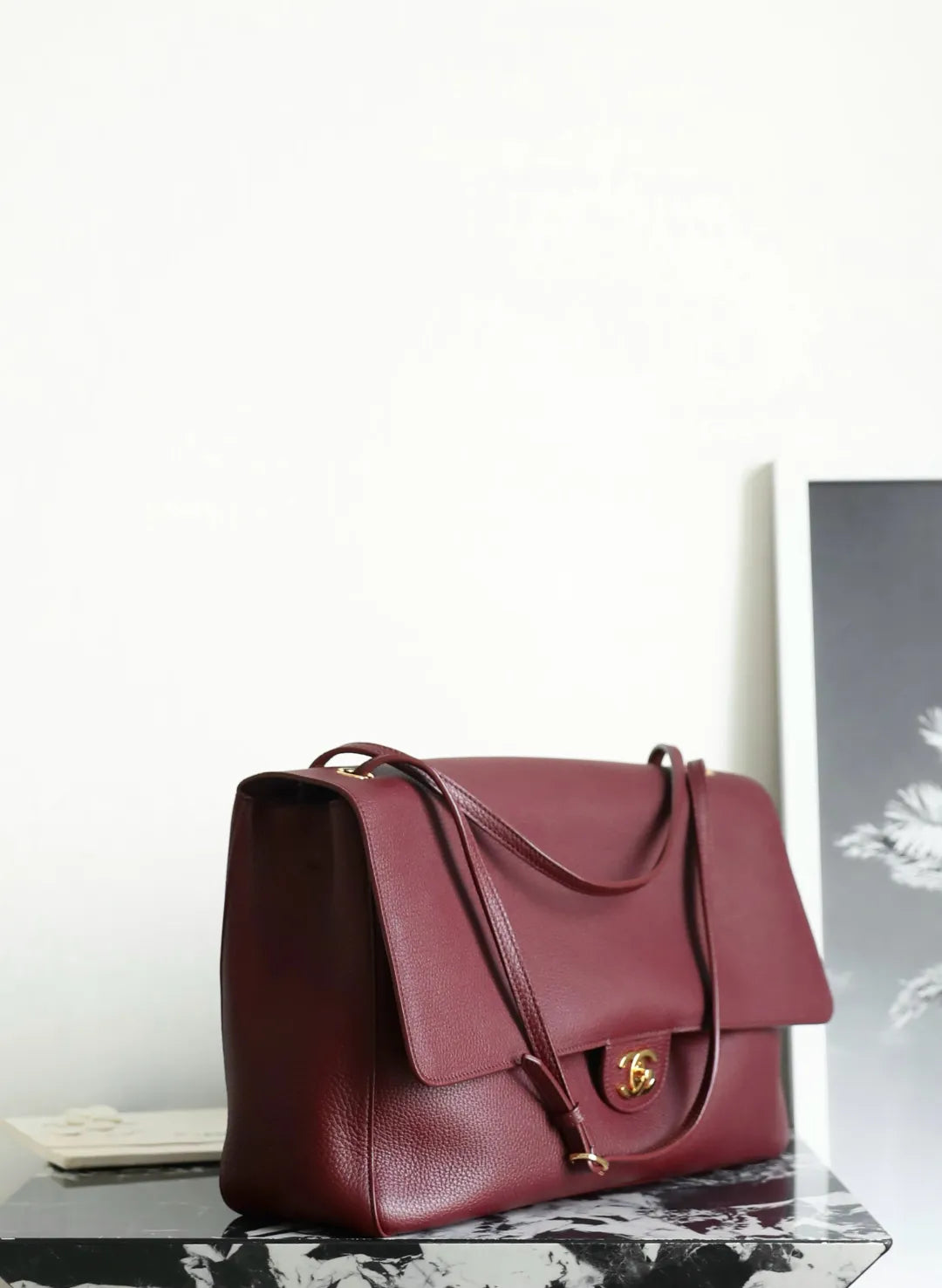 Chanel 26P Maxi Large Flap Bag Calfskin Leather C-572