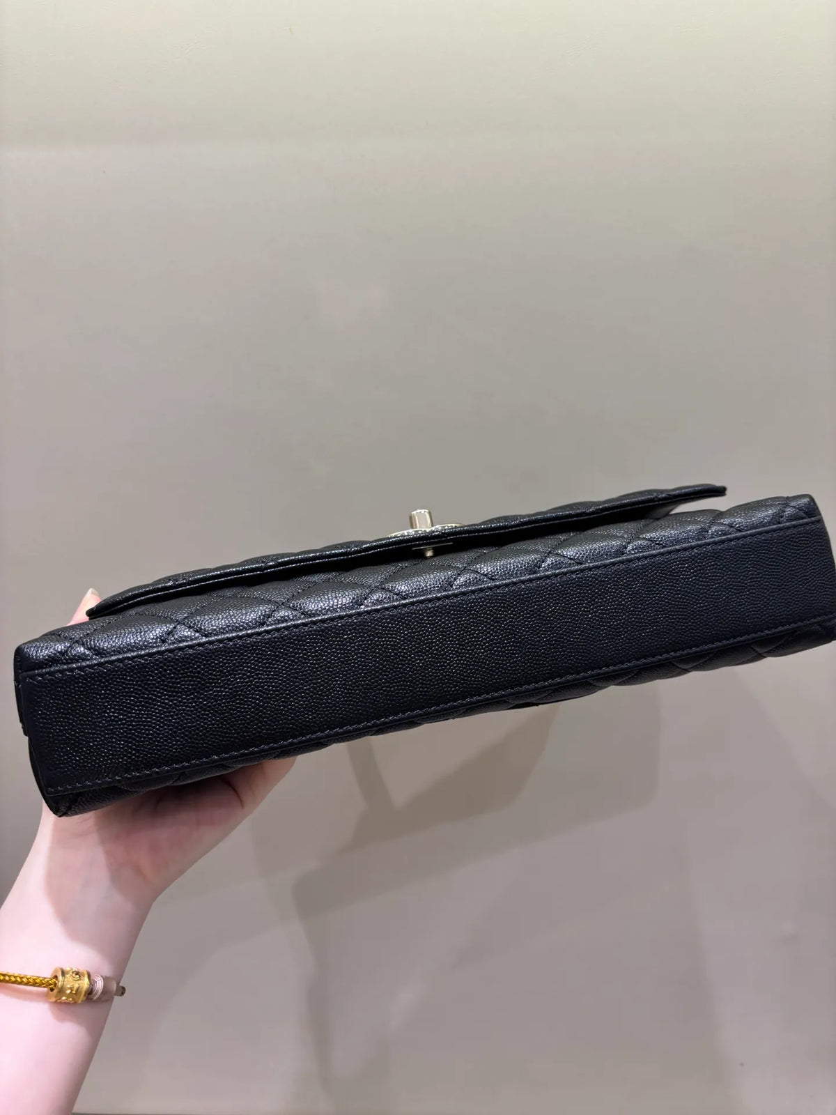 Chanel 26P Mini Coco Handle Horizontal Shoulder Bag Caviar