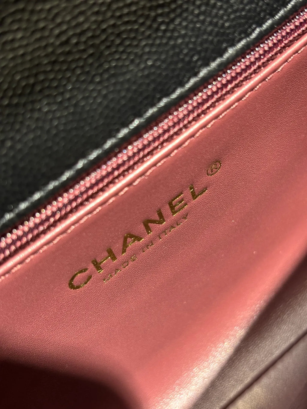 Chanel 26P Mini Coco Handle Horizontal Shoulder Bag Caviar