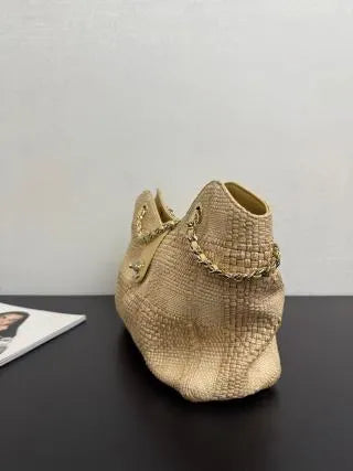 CHANEL 26P Woven Grass Shopping Bag