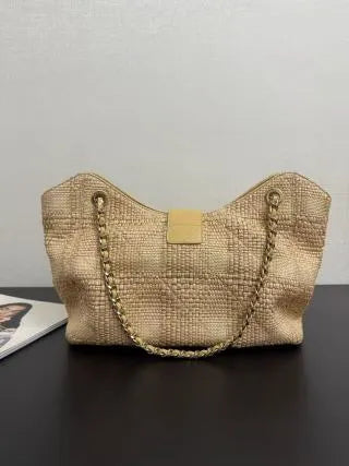 CHANEL 26P Woven Grass Shopping Bag