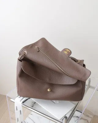 Chanel 26S Classic Flap Large Handbag Caviar Leather Brown 210401402130
