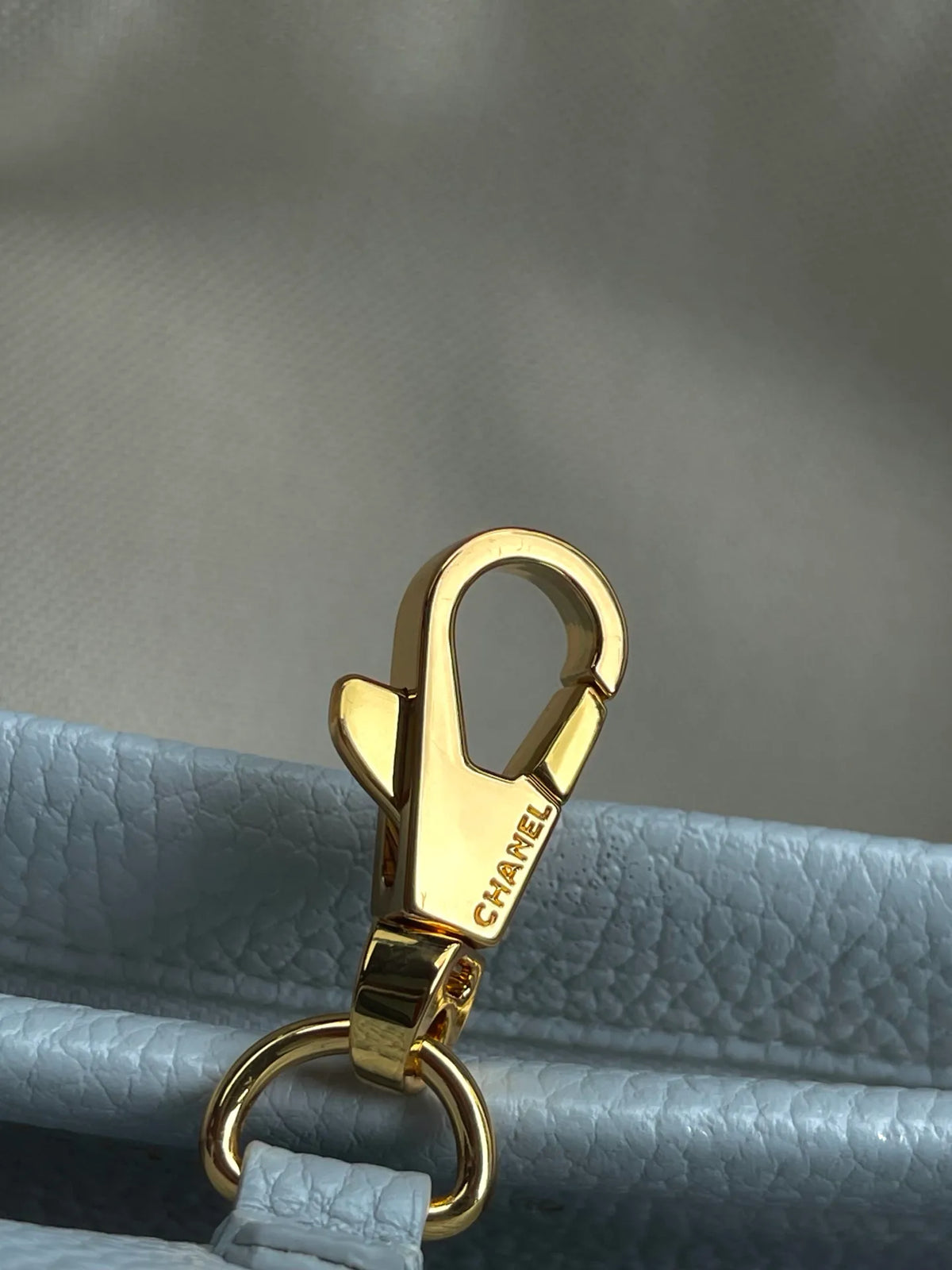 Chanel 26S Lychee Pattern Baguette Bag Ice Gray 6288