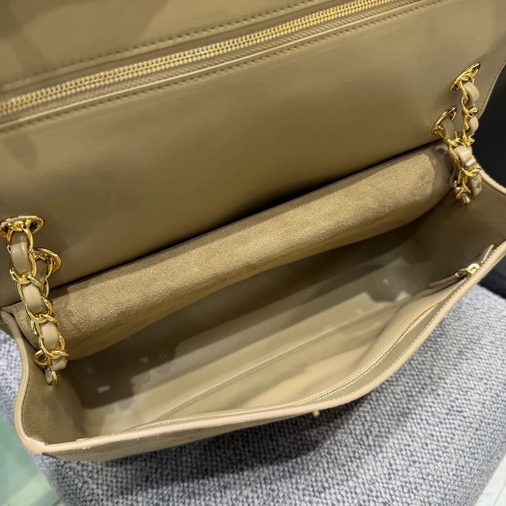 Chanel 26S Maxi Flap Suede Shoulder Bag