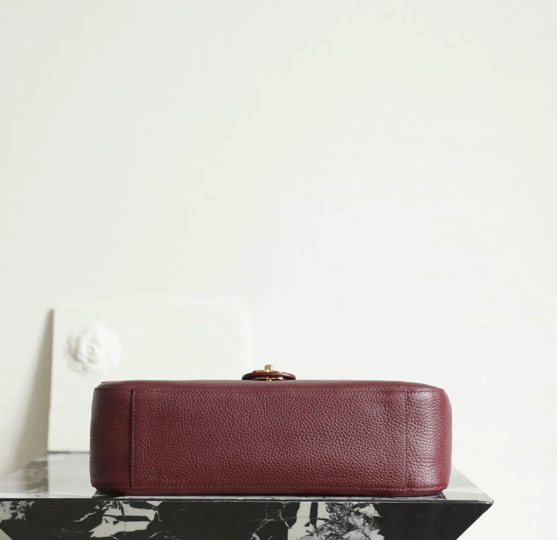 Chanel 26S Maxi Small Flap Bag Pebbled Calfskin C-532