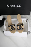 Chanel 26S Panda Apricot Kitten Heels 298594
