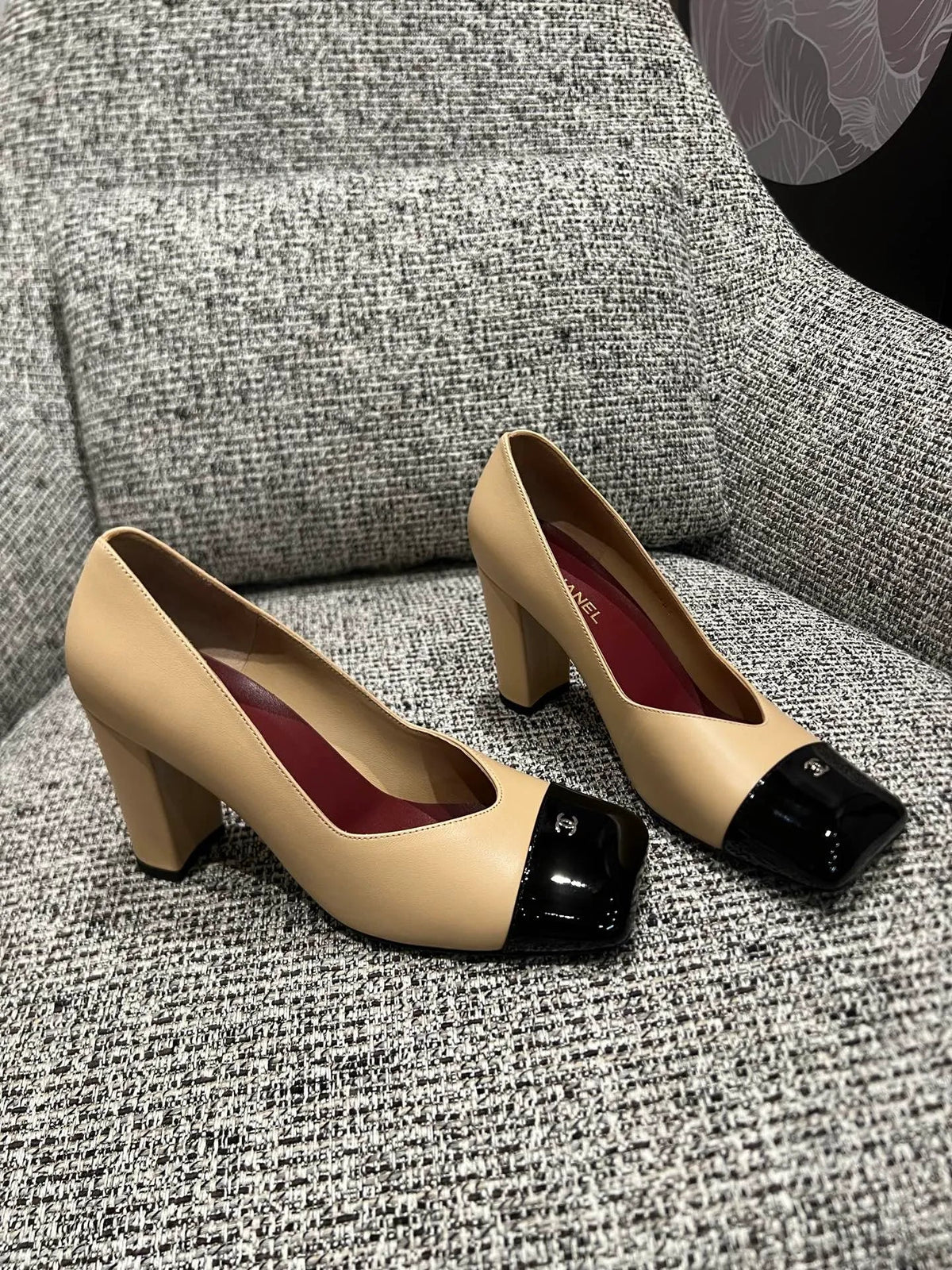 Chanel 26SS Women's Square-Toe Block Heels 3.5in