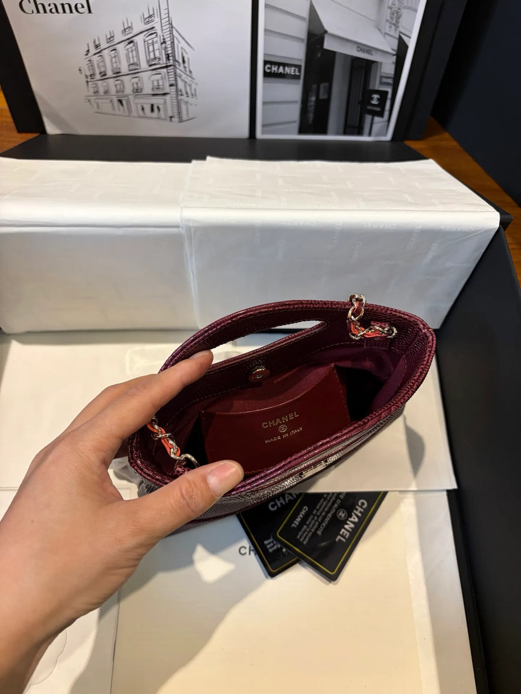 31 Nano Lizard Print Handbag 805497