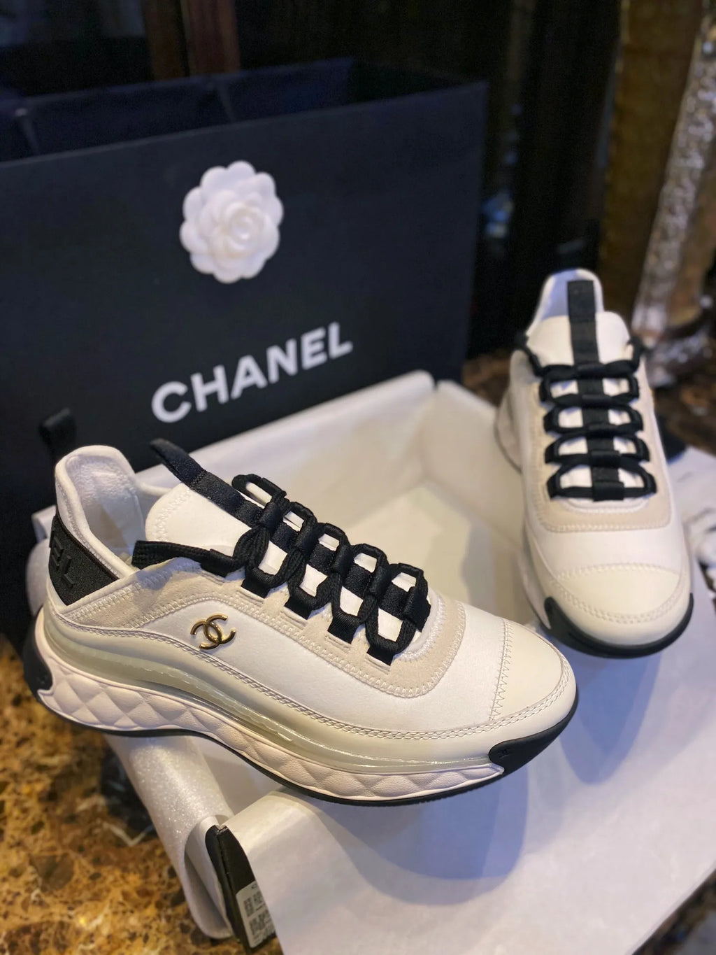 Chanel Black Classic Dad Sneakers 543391