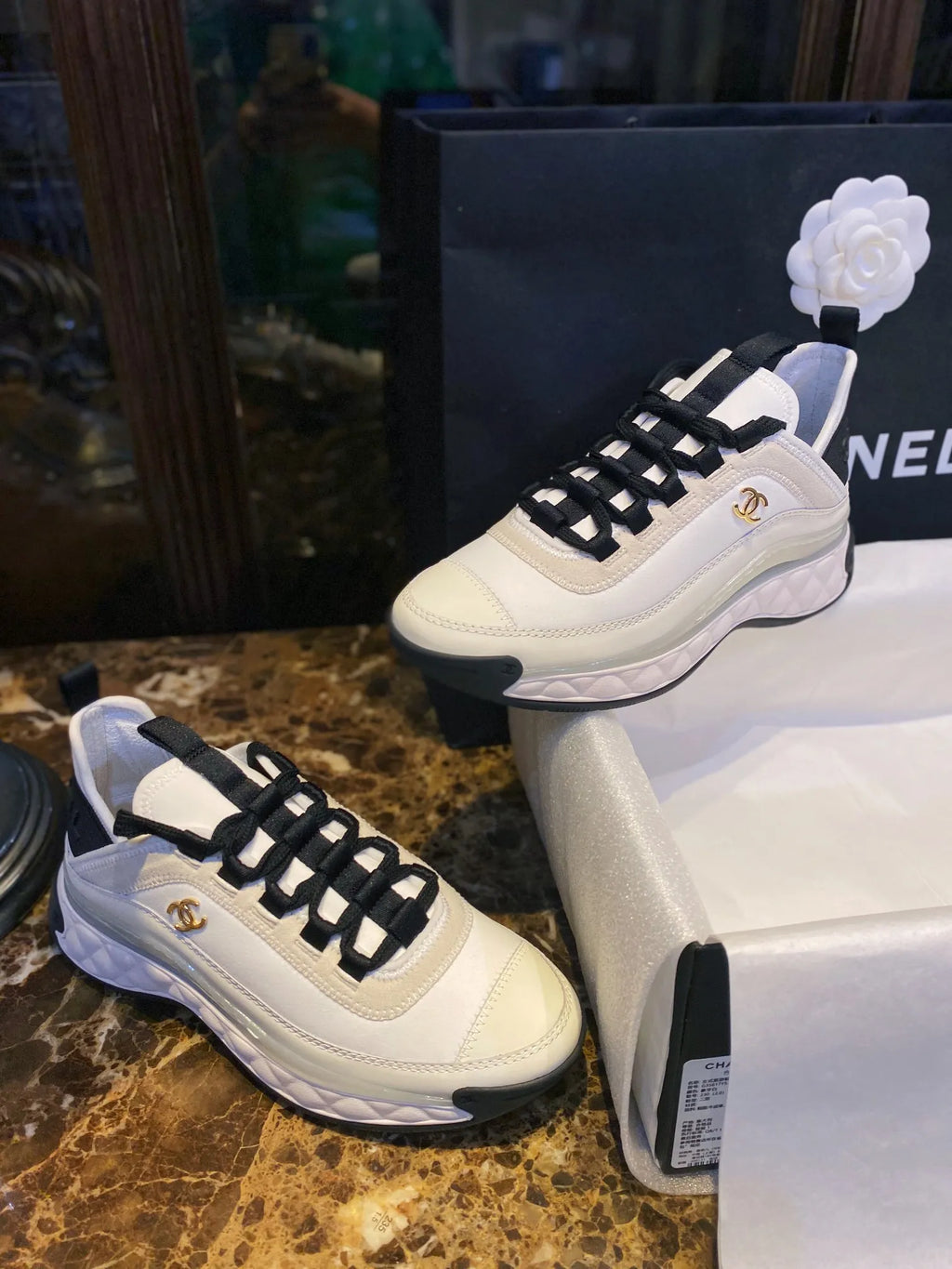 Chanel Black Classic Dad Sneakers 543391