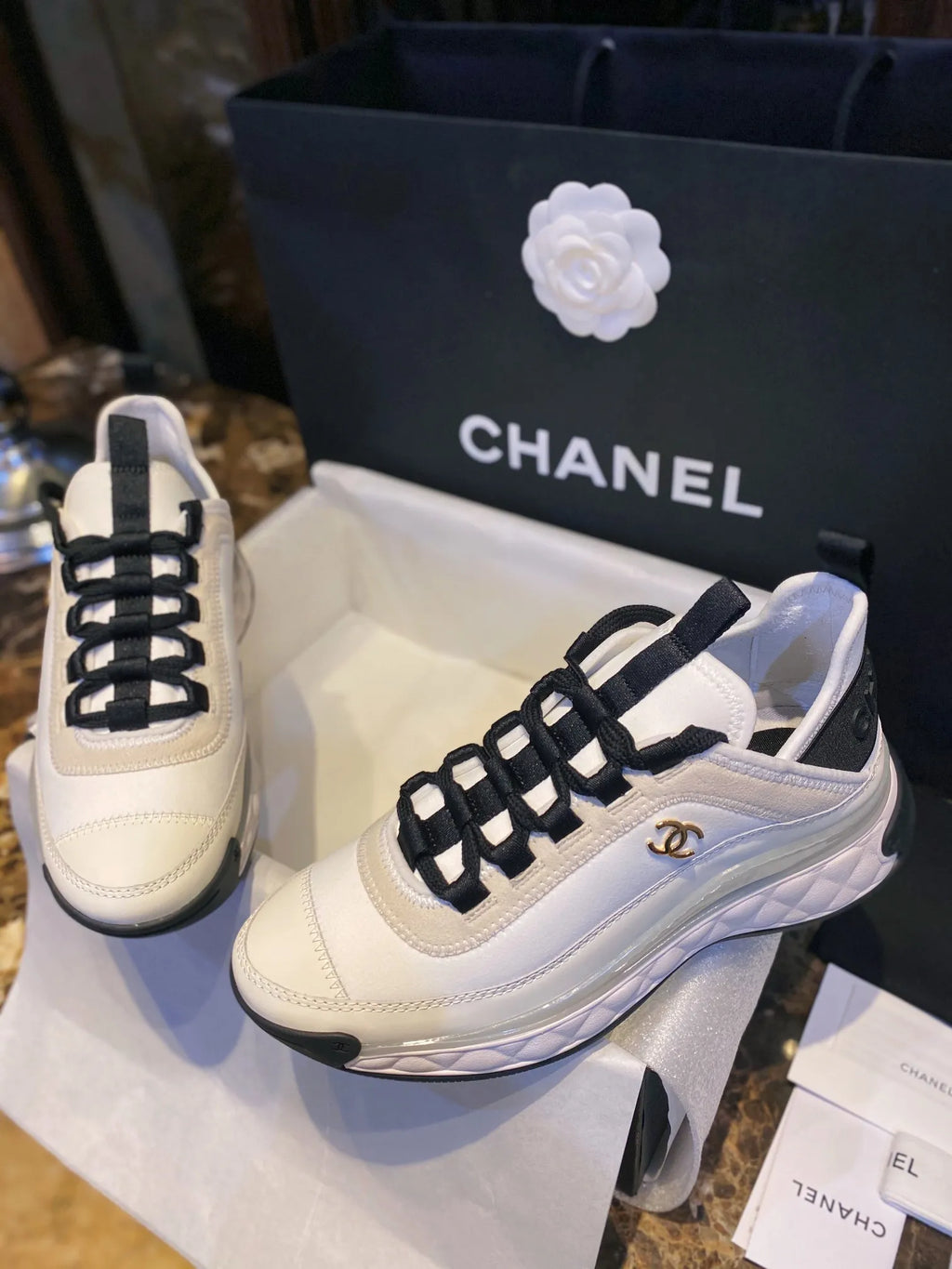 Chanel Black Classic Dad Sneakers 543391