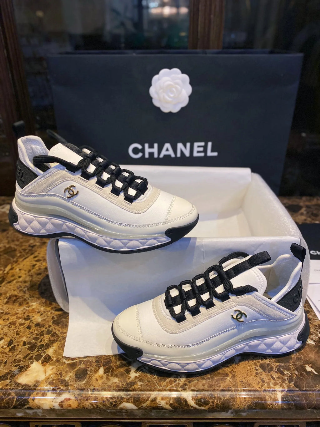 Chanel Black Classic Dad Sneakers 543391