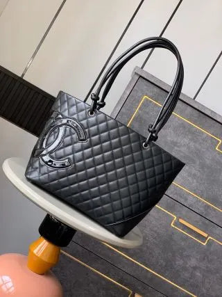 Chanel Cambon Large Tote Bag Black and White