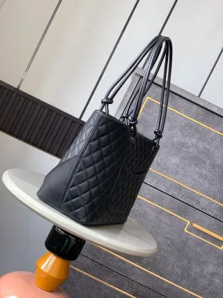 Chanel Cambon Large Tote Bag Black and White