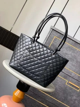 Chanel Cambon Large Tote Bag Black and White