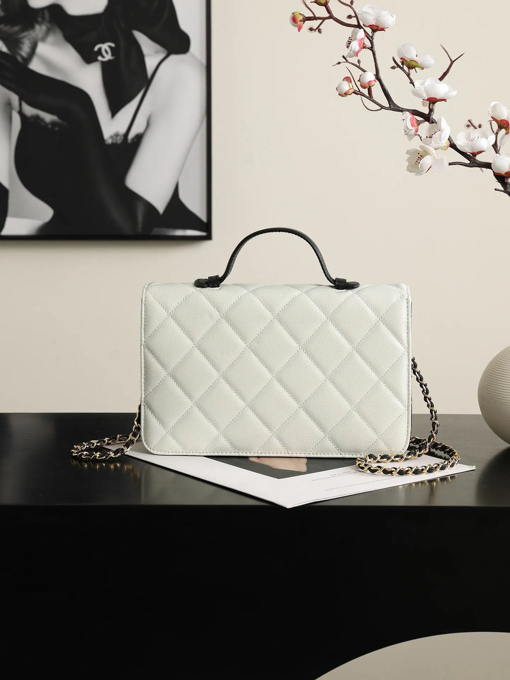 CHANEL Cambon Panda Small Wallet 6554