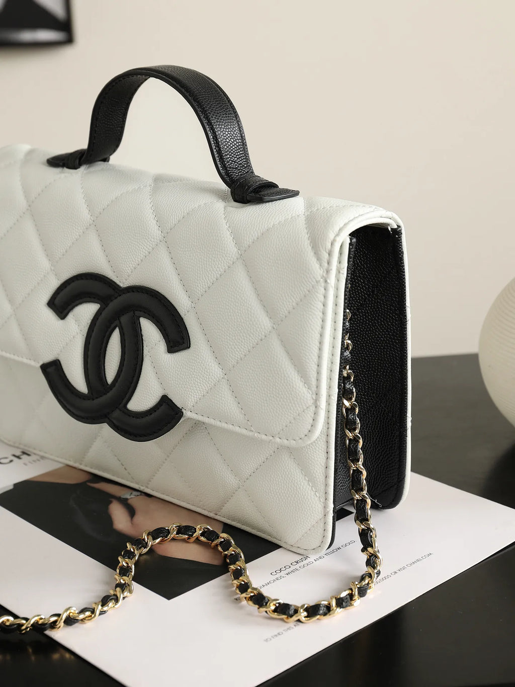 CHANEL Cambon Panda Small Wallet 6554