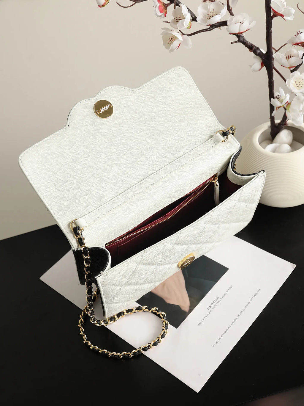 CHANEL Cambon Panda Small Wallet 6554