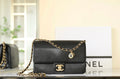 Chanel Caviar Pendant Flap Bag Calfskin Leather R-861