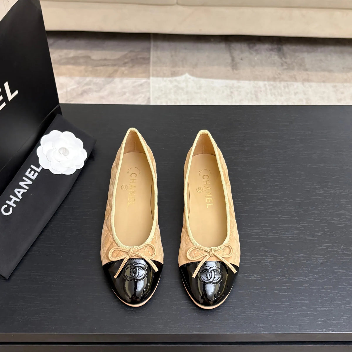 Chanel Classic Slingback Ballet Flats Lambskin Leather