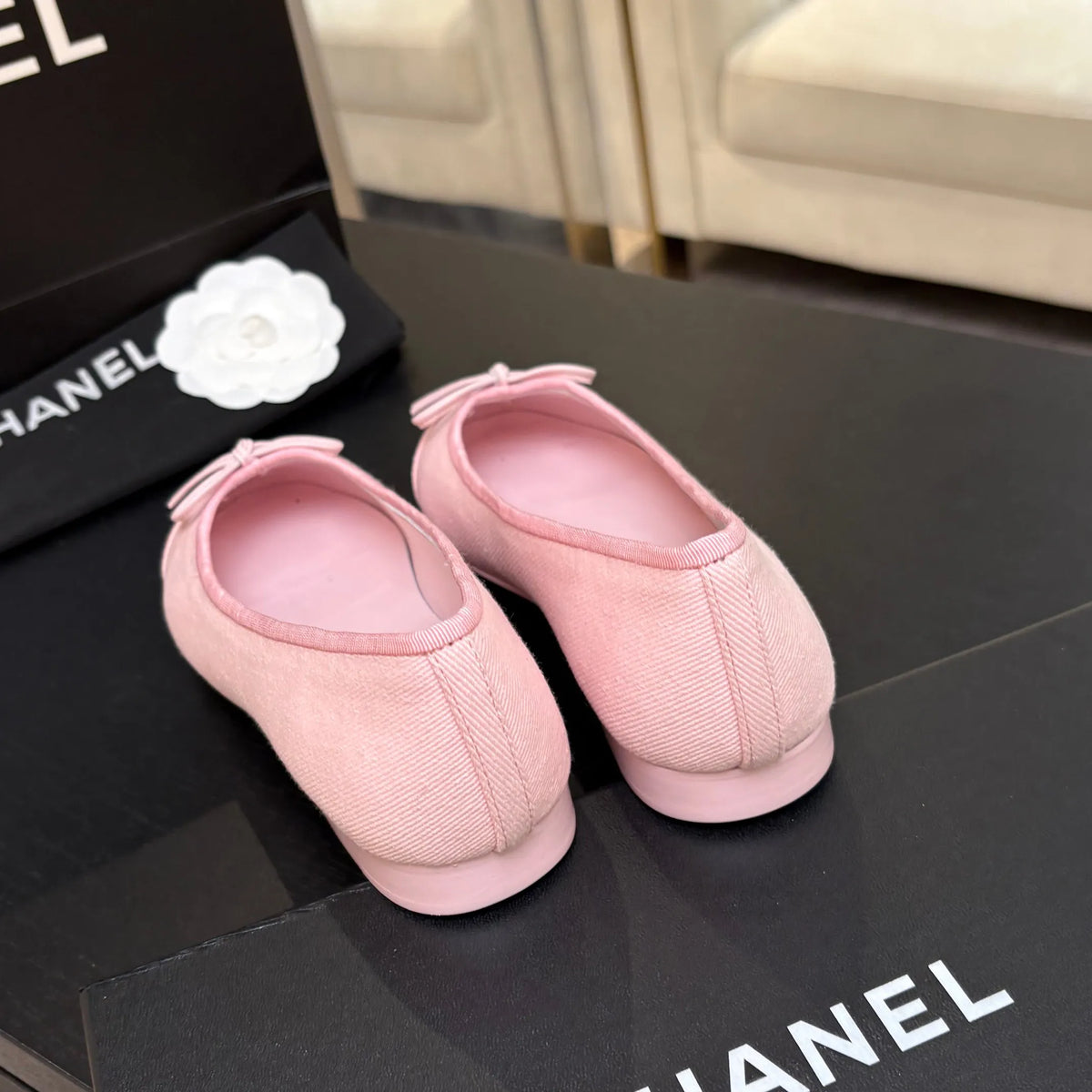 Chanel Classic Slingback Ballet Flats Lambskin Leather