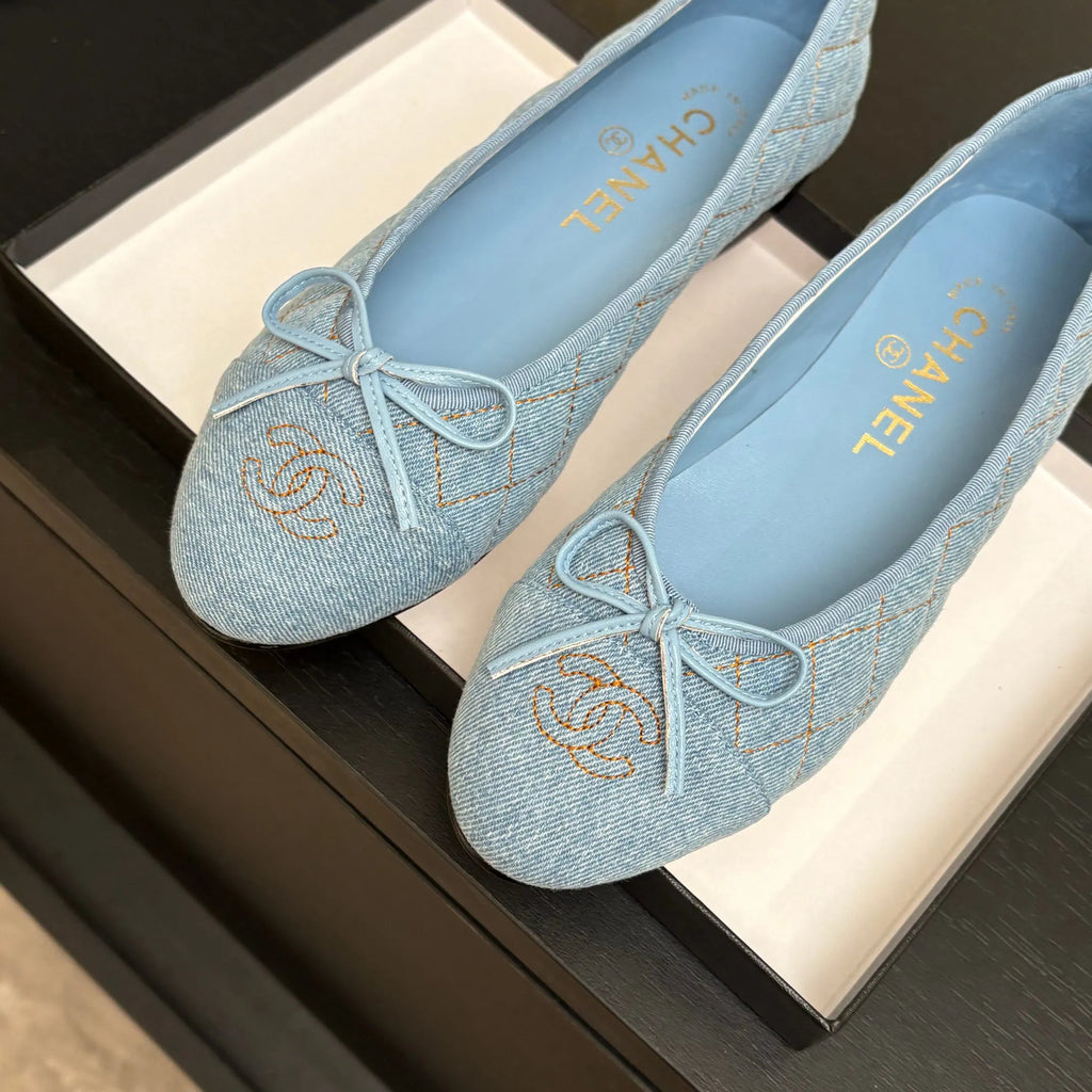 Chanel Classic Slingback Ballet Flats Lambskin Leather