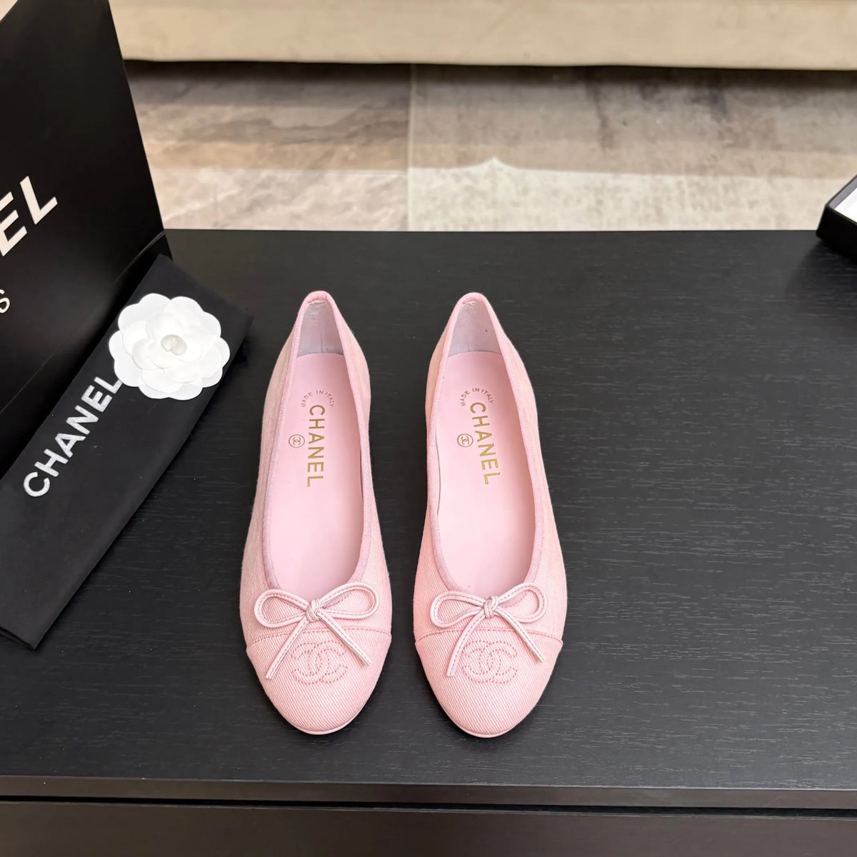Chanel Classic Slingback Ballet Flats Lambskin Leather