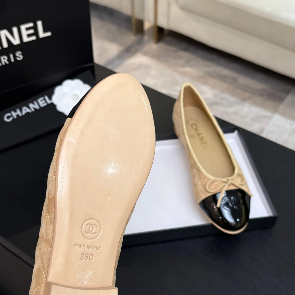 Chanel Classic Slingback Ballet Flats Lambskin Leather