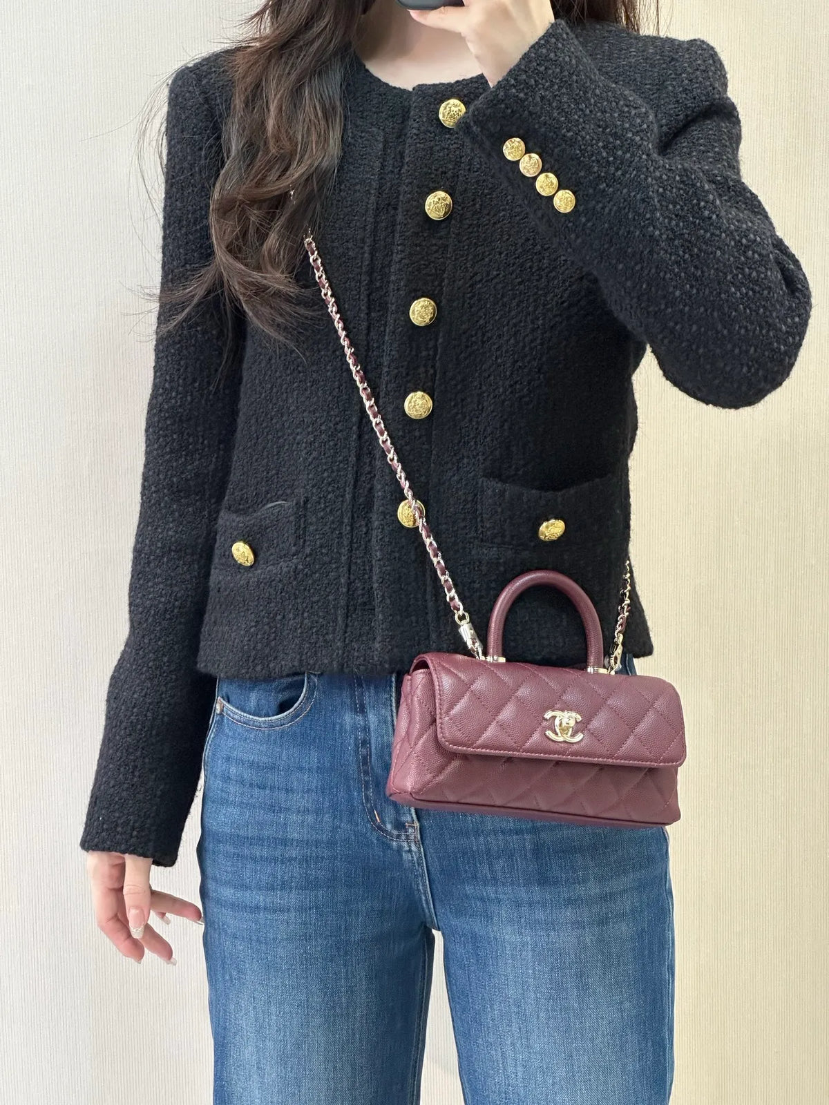 CHANEL Coco Handle Baguette Bag