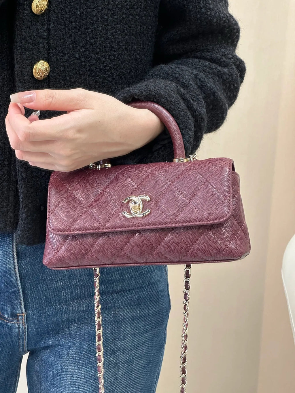 CHANEL Coco Handle Baguette Bag