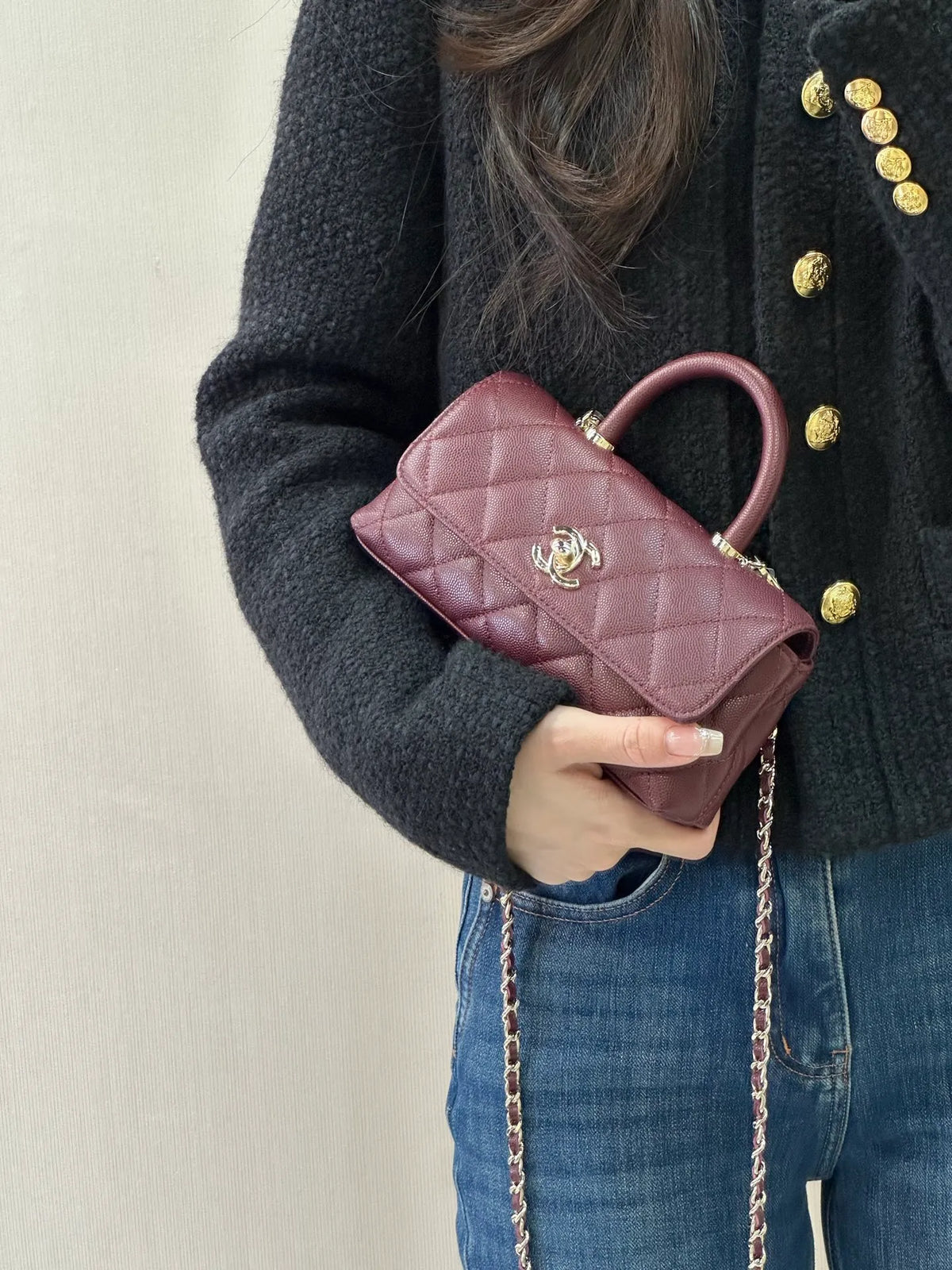 CHANEL Coco Handle Baguette Bag