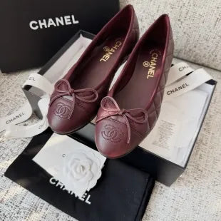 CHANEL Diamond Grid Flat Shoes