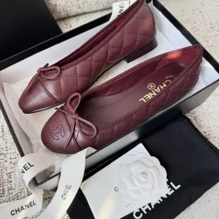 CHANEL Diamond Grid Flat Shoes