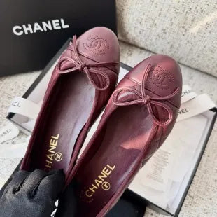 CHANEL Diamond Grid Flat Shoes