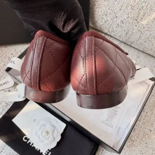 CHANEL Diamond Grid Flat Shoes