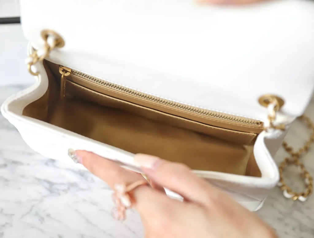 Chanel Golden Ball Flap Bag Lambskin Leather 0-866