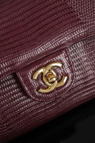 CHANEL Lizard Pattern Horizontal Chain Bag
