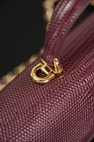 CHANEL Lizard Pattern Horizontal Chain Bag
