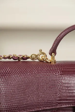 CHANEL Lizard Pattern Horizontal Chain Bag