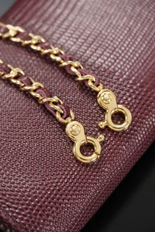 CHANEL Lizard Pattern Horizontal Chain Bag