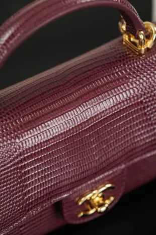 CHANEL Lizard Pattern Horizontal Chain Bag