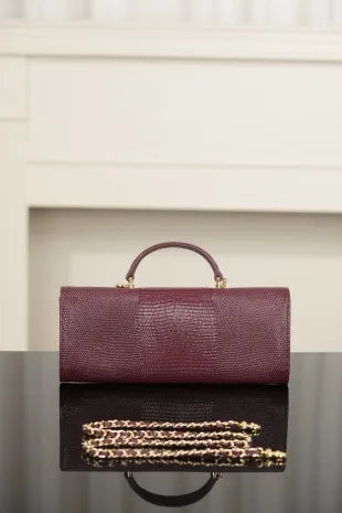 CHANEL Lizard Pattern Horizontal Chain Bag