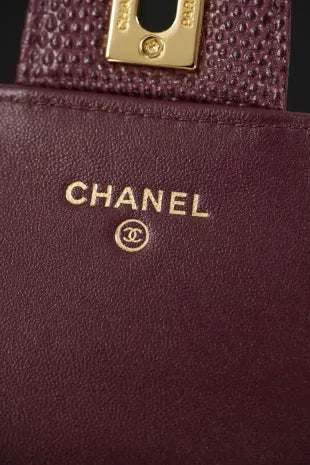 CHANEL Lizard Pattern Horizontal Chain Bag