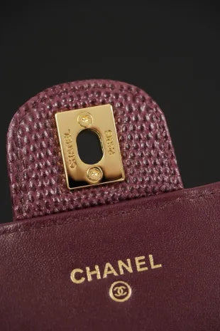 CHANEL Lizard Pattern Horizontal Chain Bag