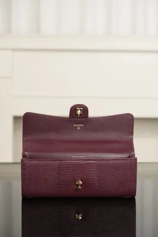 CHANEL Lizard Pattern Horizontal Chain Bag