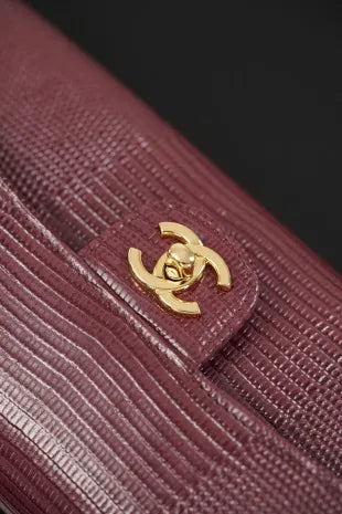 CHANEL Lizard Pattern Horizontal Chain Bag