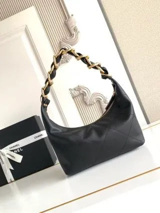 Chanel New Hobo Underarm Handbag Leather AS5837
