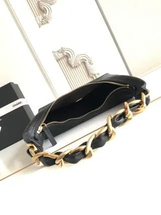 Chanel New Hobo Underarm Handbag Leather AS5837
